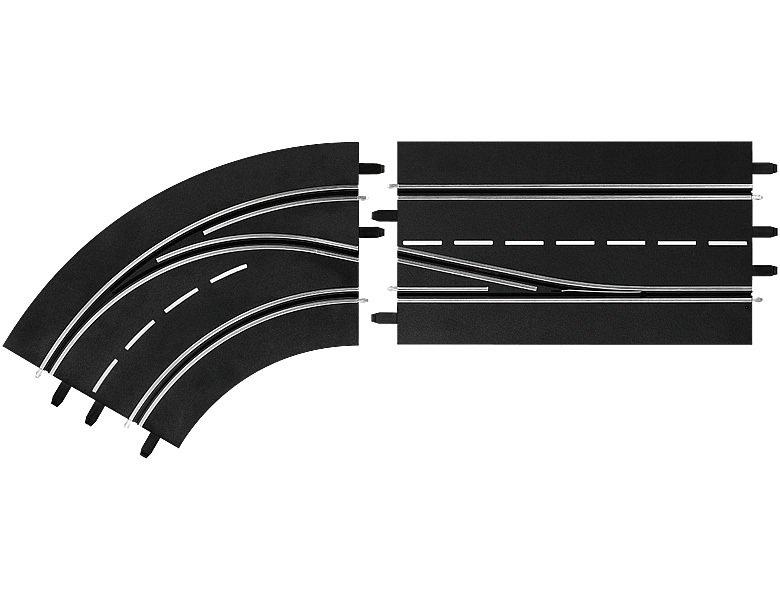 Carrera  Digital 124 Spurwechsel-Kurve Links, innen nach aussen (2Teile) 