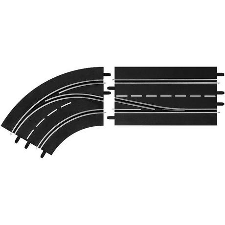 Carrera  Digital 124 Spurwechsel-Kurve Links, innen nach aussen (2Teile) 