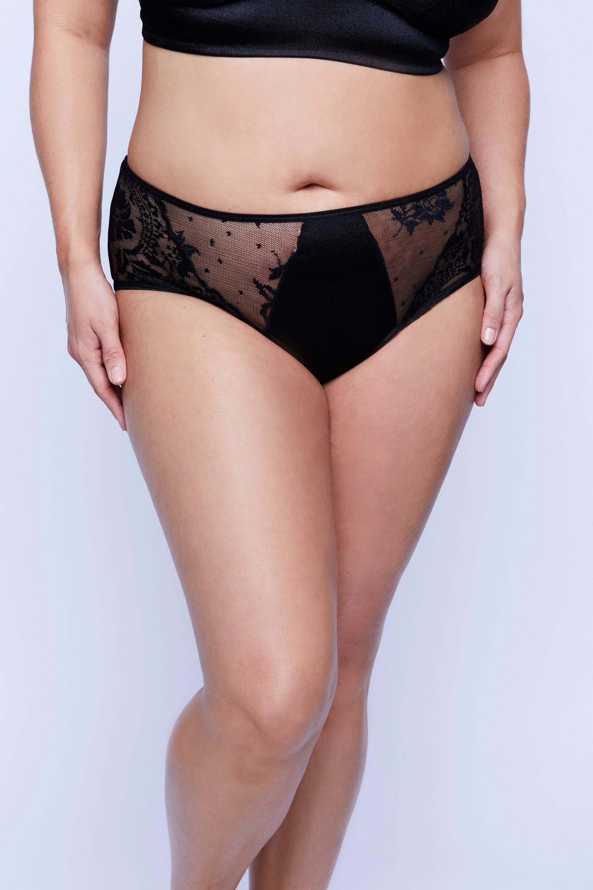 Ulla Popken Bralette senza ferretto pizzo e ricami  