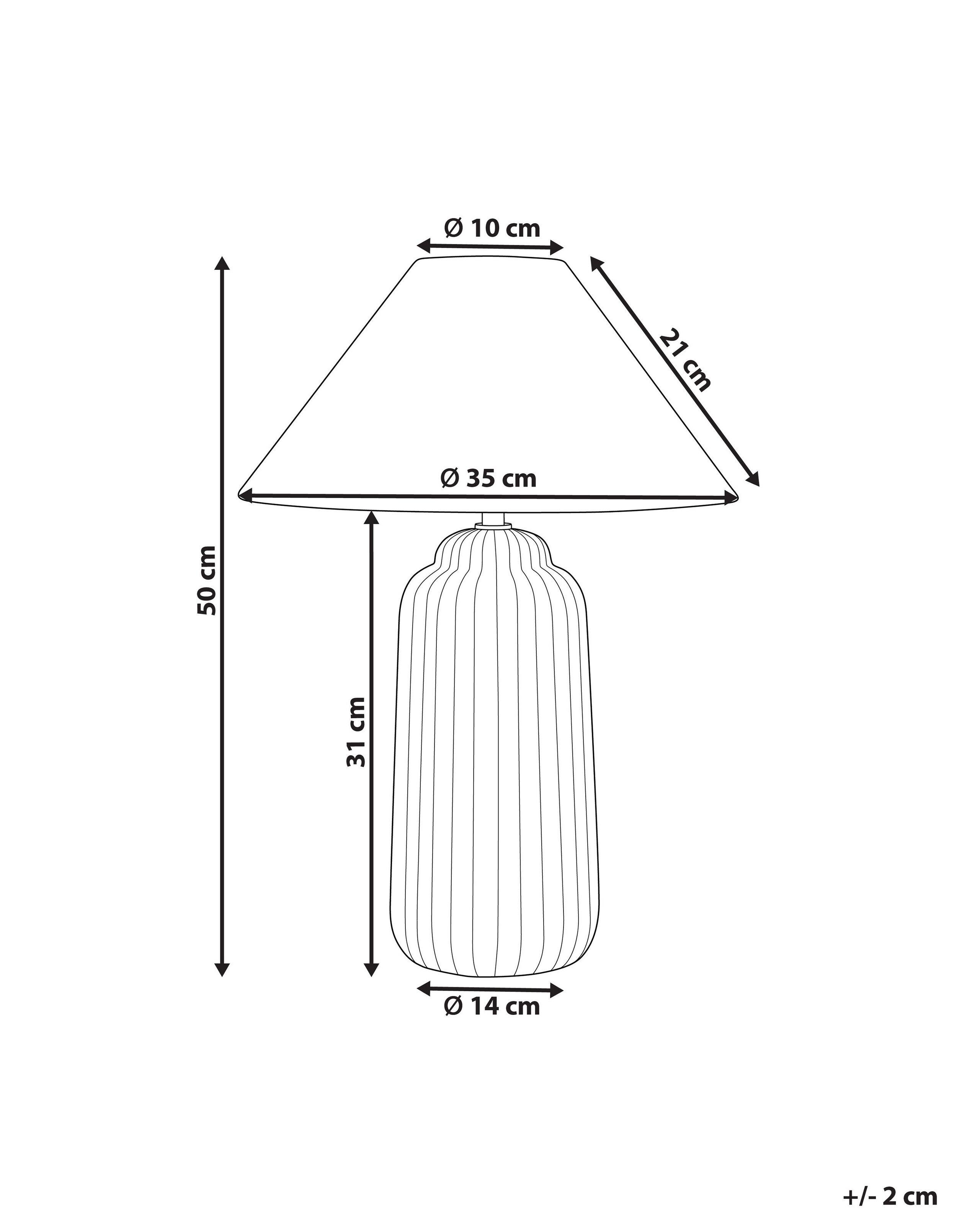 Beliani Lampe à poser en Céramique Traditionnel NURIA  