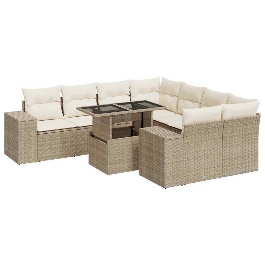 set di divani da giardino Polirattan
