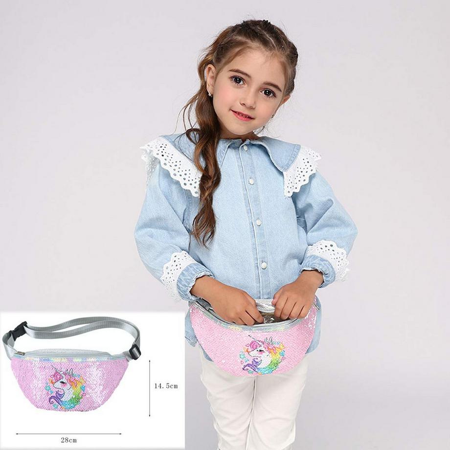 Only-bags.store Sac Banane Enfant Licorne Paillettes  
