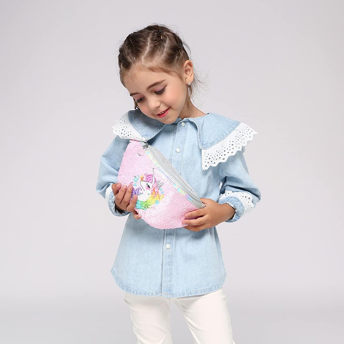 Only-bags.store Sac Banane Enfant Licorne Paillettes  