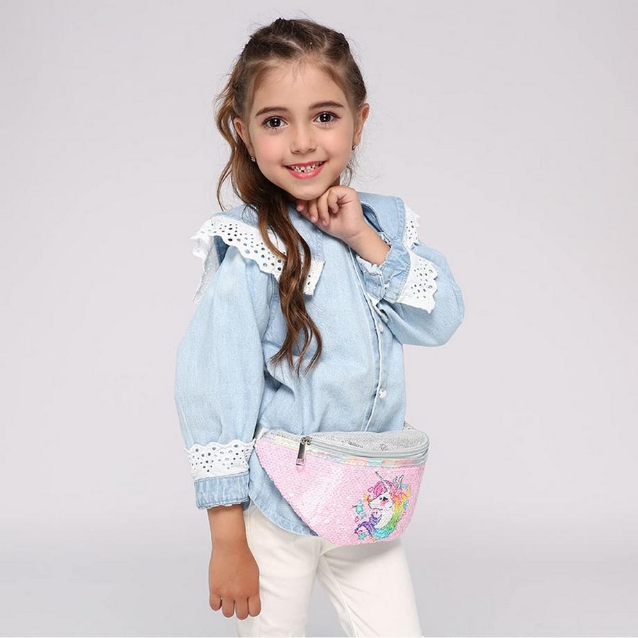 Only-bags.store Sac Banane Enfant Licorne Paillettes  