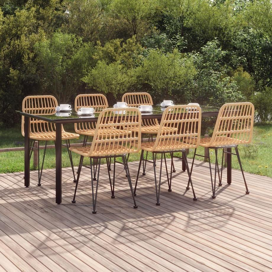 VidaXL set da pranzo da giardino Polirattan  