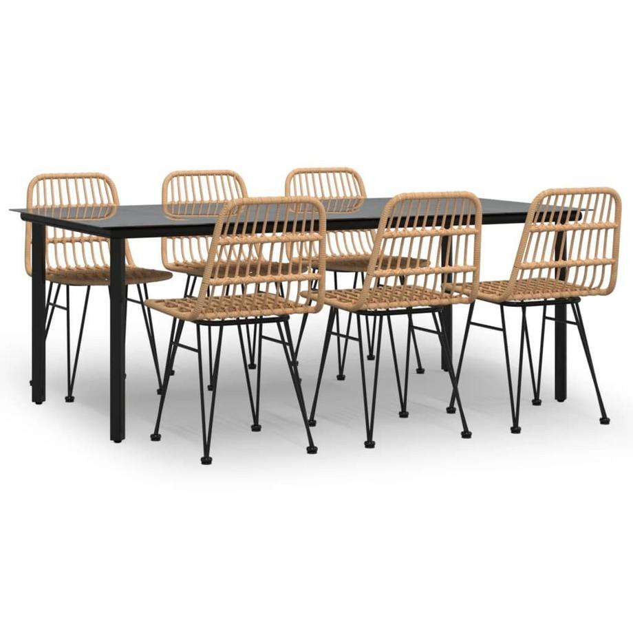 set da pranzo da giardino Polirattan