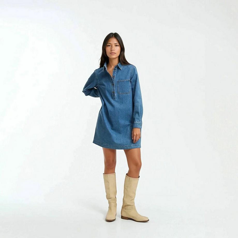 La Redoute Collections Signature Albane Kurzes Jeanskleid  