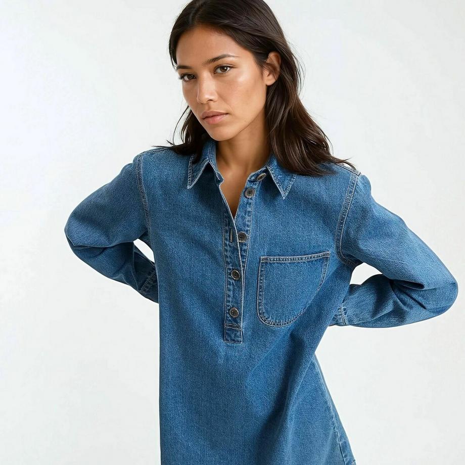 La Redoute Collections Signature Albane Kurzes Jeanskleid  