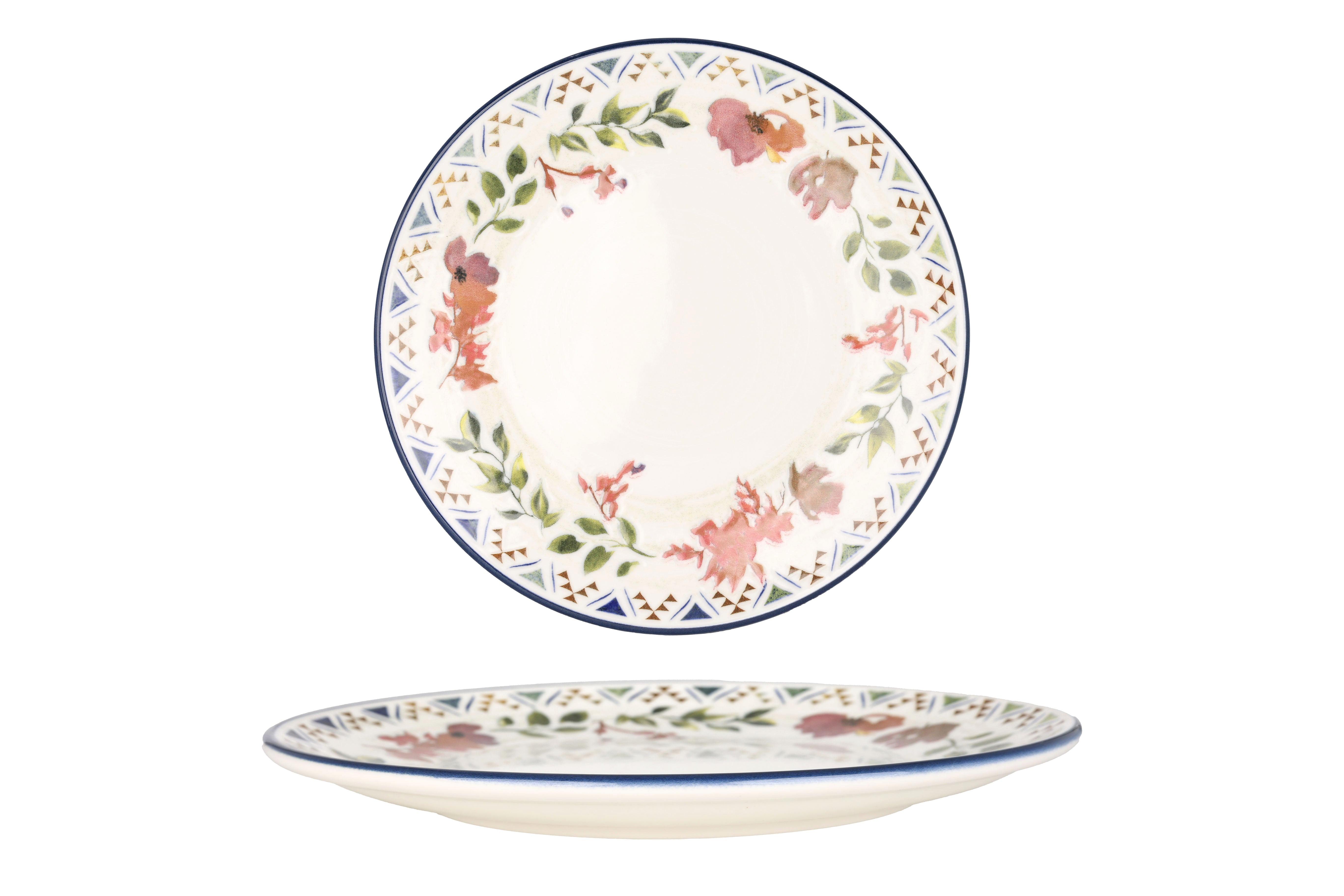 Bonna Assiette à desserts - Spring -  Porcelaine - lot de 6  