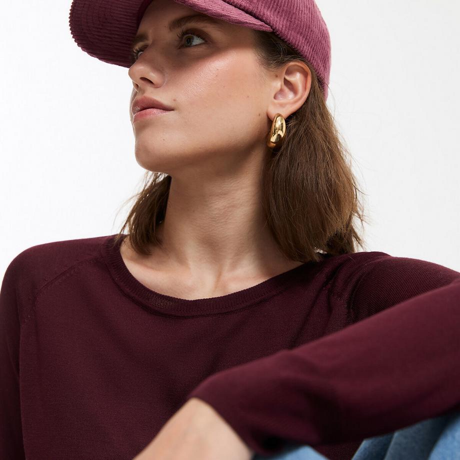 La Redoute Collections Pullover girocollo in maglia fine  