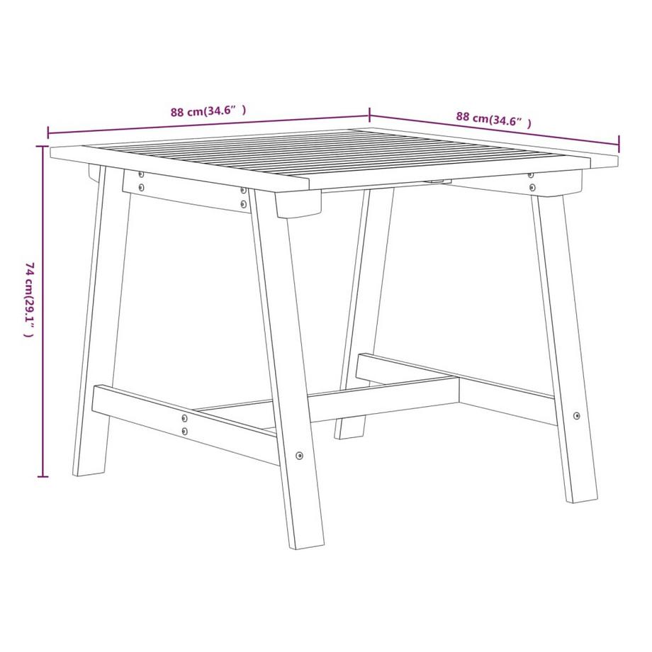 VidaXL set da pranzo da giardino Legno di acacia  
