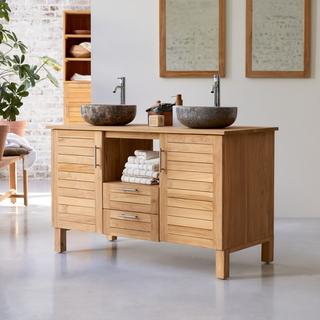 Tikamoon Mobile da bagno in teak massello 125 cm Soho  