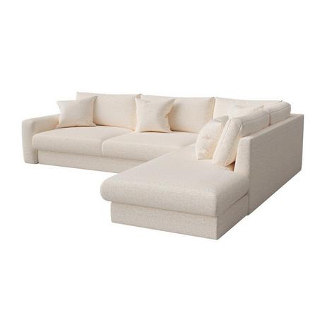 Maison Céphy Ecksofa - Ecke rechts - Stoff - Beige - JULINA von Maison Céphy  