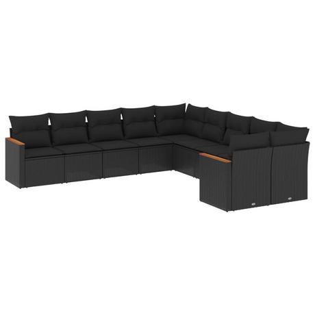 VidaXL set divano da giardino Polirattan  