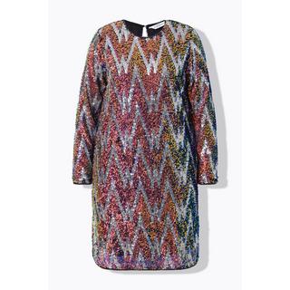 Studio Untold Abito A-Line Paillettes Zigzag Maniche Lunghe  