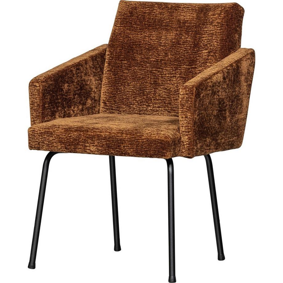 Chaise de salle à manger Mount 3D-Chenille marron moyen