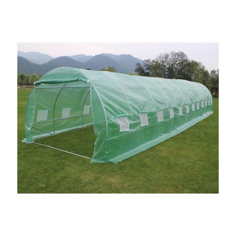 Vente-unique Foliengewächshaus Folientunnel - 36 m² -  1200 x 300 x 200 cm - Stahl - IPOMEA  