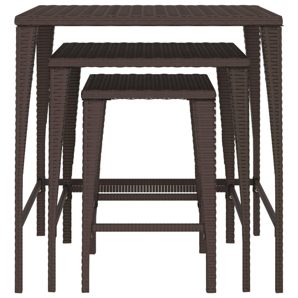 VidaXL Satztisch poly-rattan  