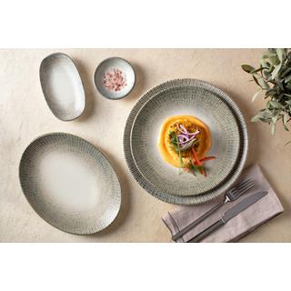 Bonna Assiette à Pizza - Sway -  Porcelaine - lot de 2  