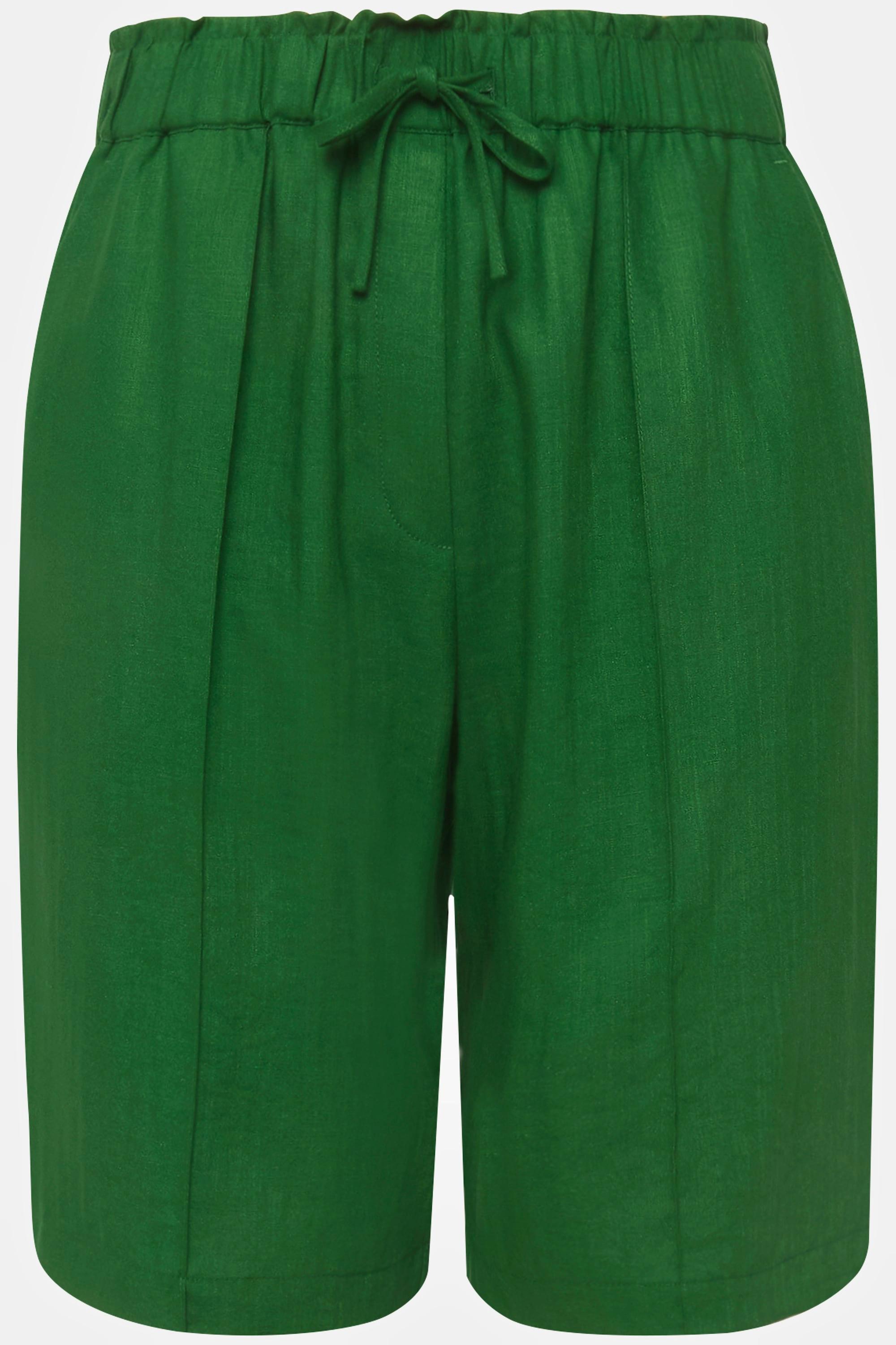 Ulla Popken Short Jambe Large Passepoils Taille Élastique  