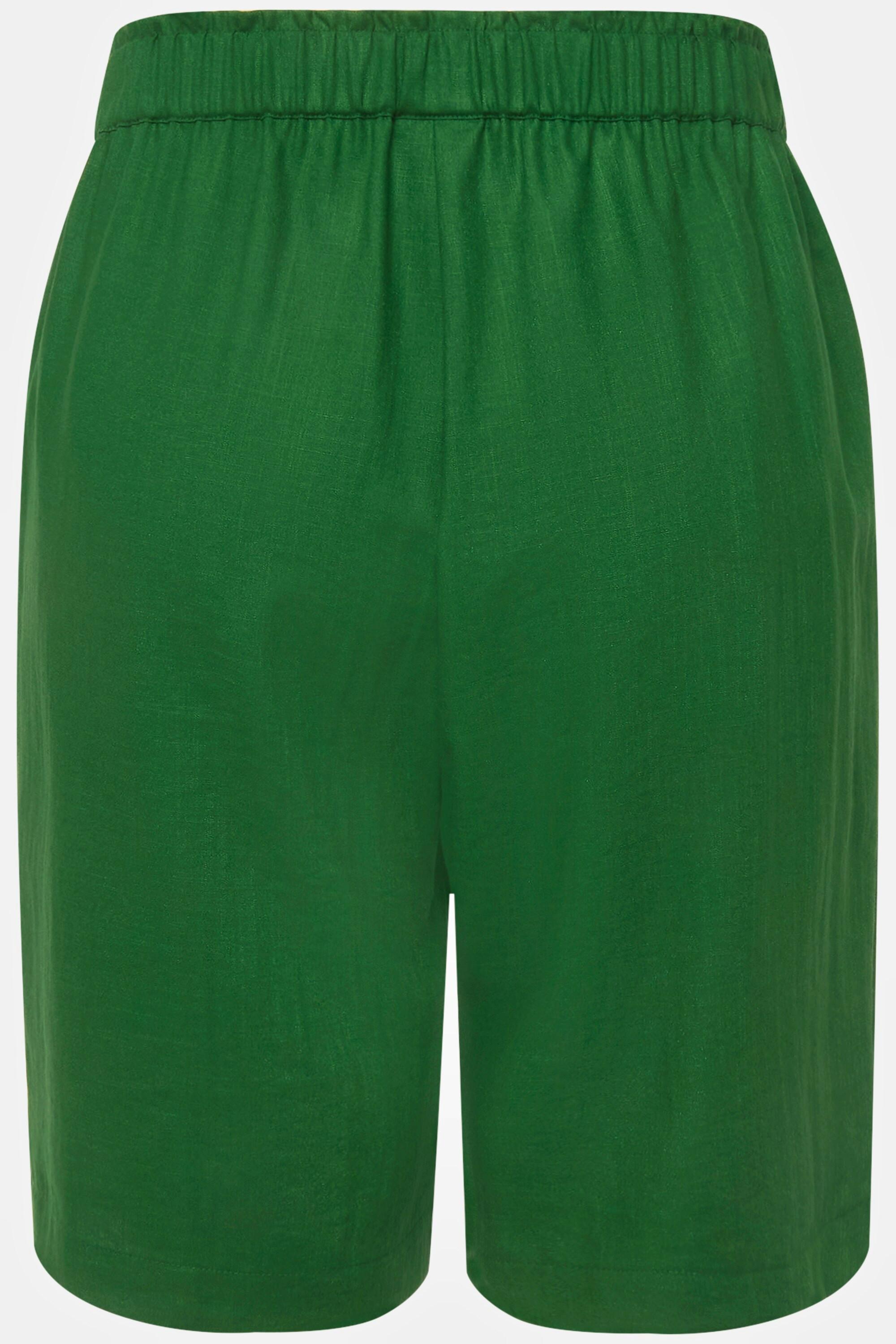 Ulla Popken Short Jambe Large Passepoils Taille Élastique  