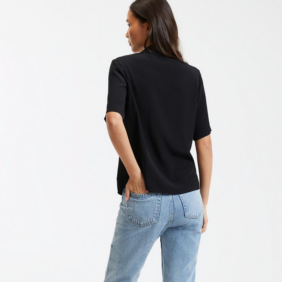 La Redoute Collections Kurzärmelige Reverskragen Bluse  