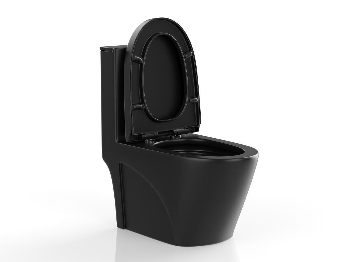 Vente-unique WC da appoggio Nero opaco in Ceramica - NAGILAM  