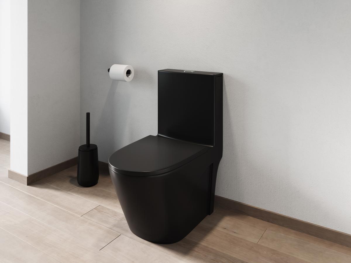 Vente-unique WC da appoggio Nero opaco in Ceramica - NAGILAM  