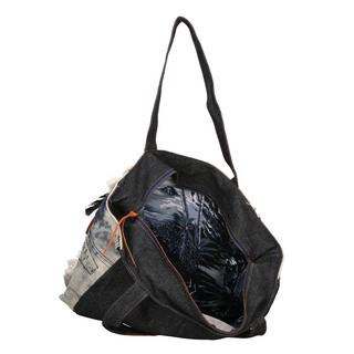 Gave Lux  Shultertasche Genuine leather + jeans and canvas women's shoulder tote bag. Product entirely built with recovery and/or recycled materials. 