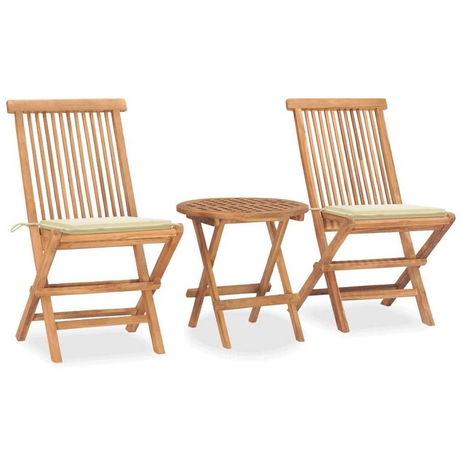 set arredo pieghevole giardino Teak riciclato