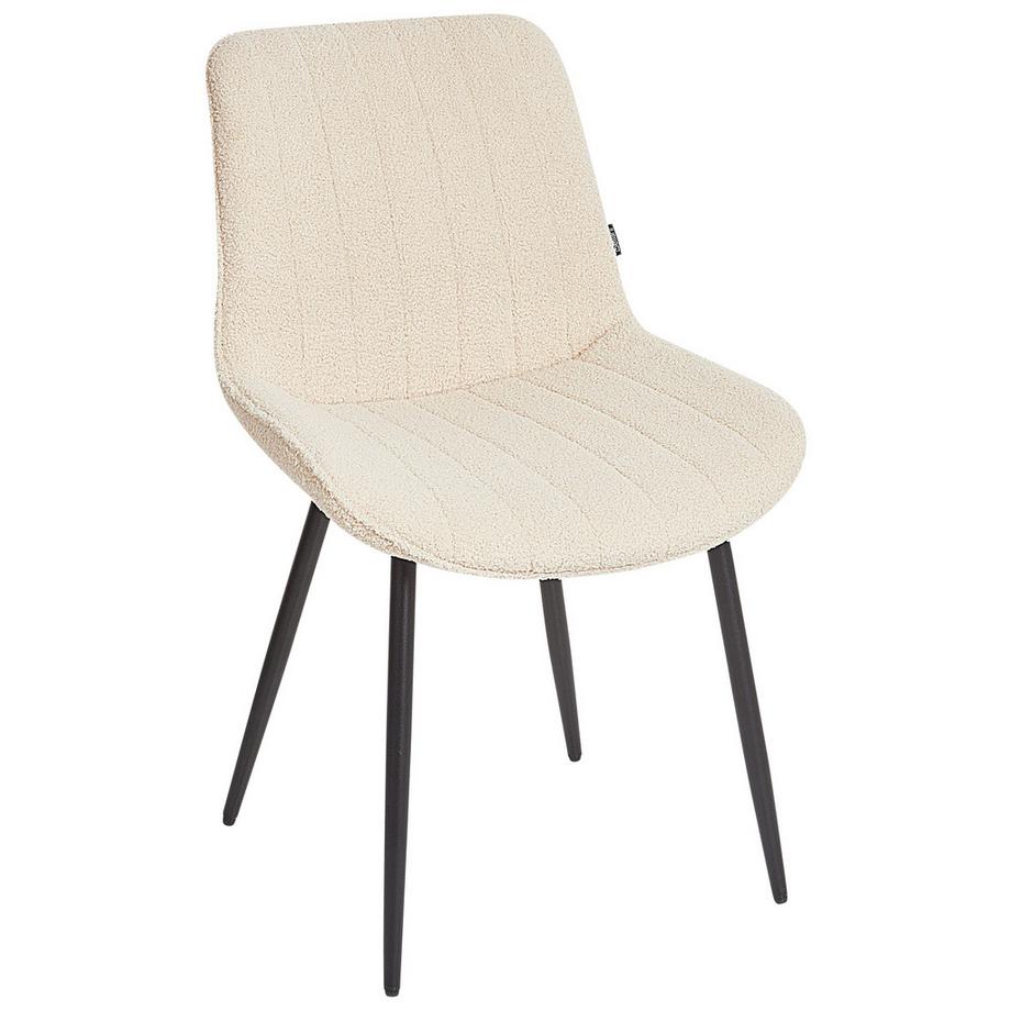 Beliani Esszimmerstuhl 2er Set aus Bouclé Retro DUBROVNIK  