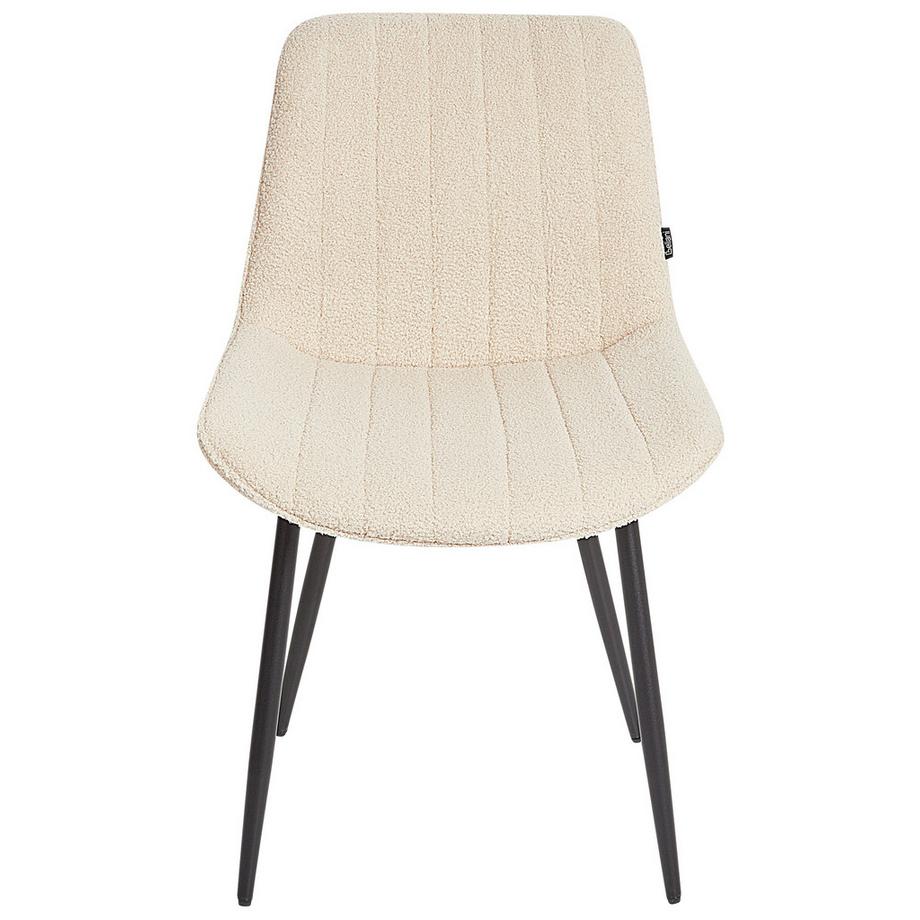 Beliani Esszimmerstuhl 2er Set aus Bouclé Retro DUBROVNIK  