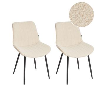 Lot de 2 chaises en Bouclé Rétro DUBROVNIK