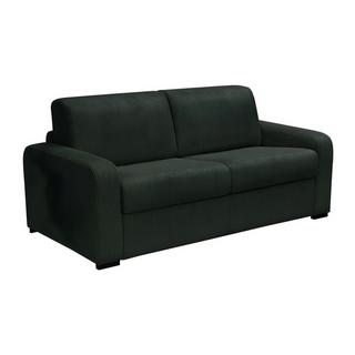 Vente-unique Schlafsofa mit Matratze 3-Sitzer - Liegefläche 140 cm - Matratze 14 cm - Cord - Tannengrün - BEVIS  