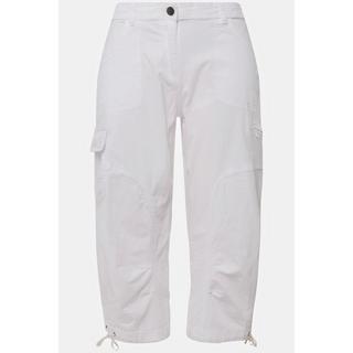 Ulla Popken  Pantaloni cargo a 7/8 con cintura comoda 