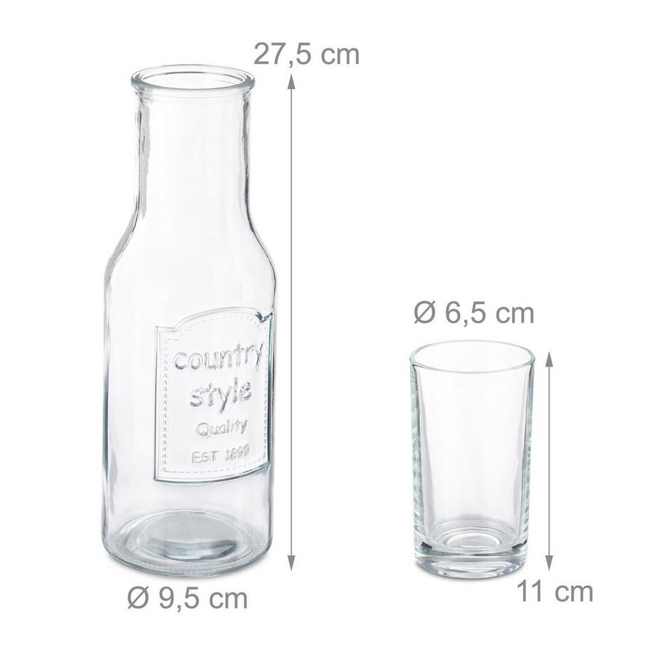 Northix Carafe à eau avec verres  