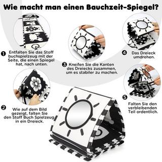 Activity-board  Babybuch Kontrast-Bilderbuch- Kontrast-Babyspielzeug 