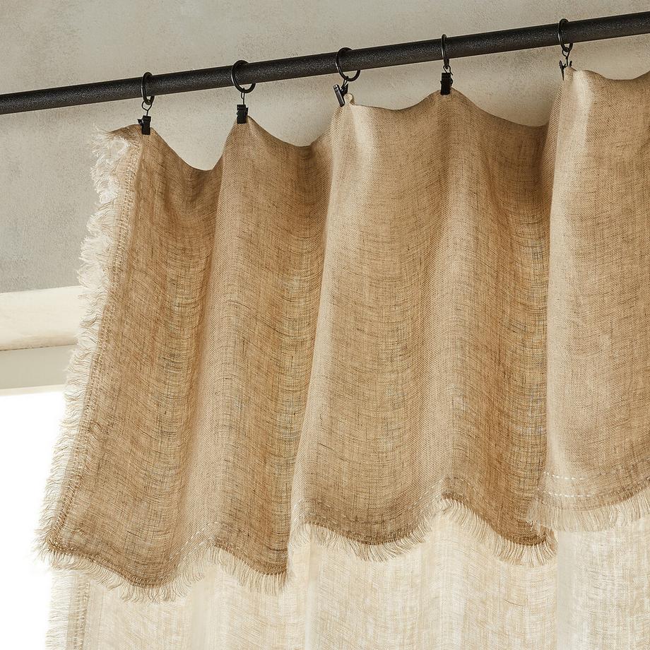 AM.PM  Voilage bicolore en voile de lin Beha 