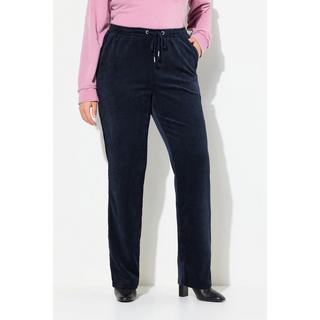 Ulla Popken  Pantalon en velours côtelé Ruby, matière extensible, taille élastique et cordon de serrage 