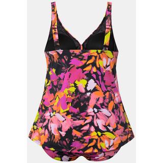 Ulla Popken  Tankini con volant, coppe morbide, spalline larghe e materiale riciclato 