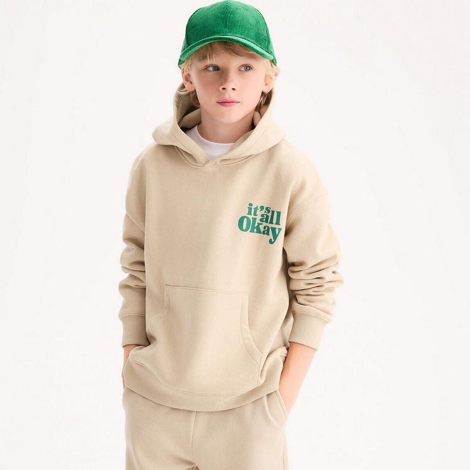 La Redoute Collections  Sweat message à capuche 