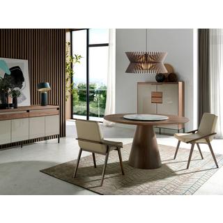 ANGEL CERDA Esstisch drehbarer runder Walnuss  