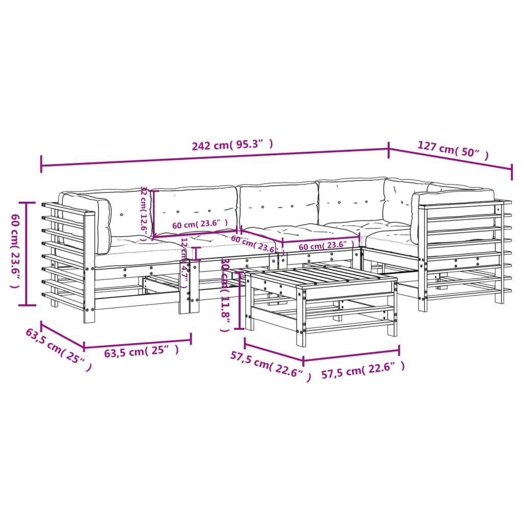 VidaXL Garten lounge set holz  