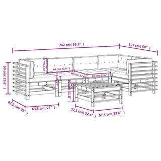 VidaXL Garten lounge set holz  