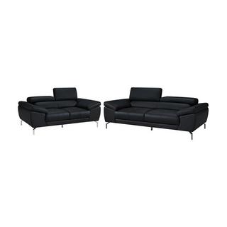 LINEA SOFA Couchgarnitur Leder 3+2 GRETEL  