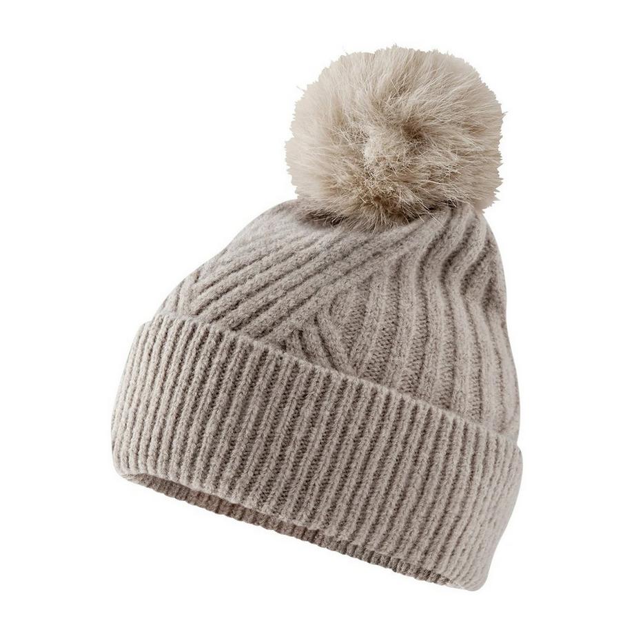Beechfield Bonnet Snow Luxe avec Pompon  