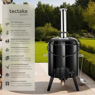 Tectake Cucina da campo per gulasch Rocket, 17 L, 5 in 1, accessori inclusi  