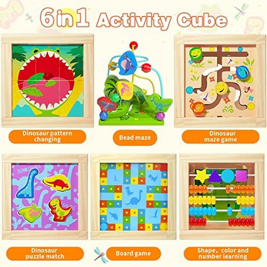 Activity-board  Motorikwürfel Motorikspielzeug 6-in-1 