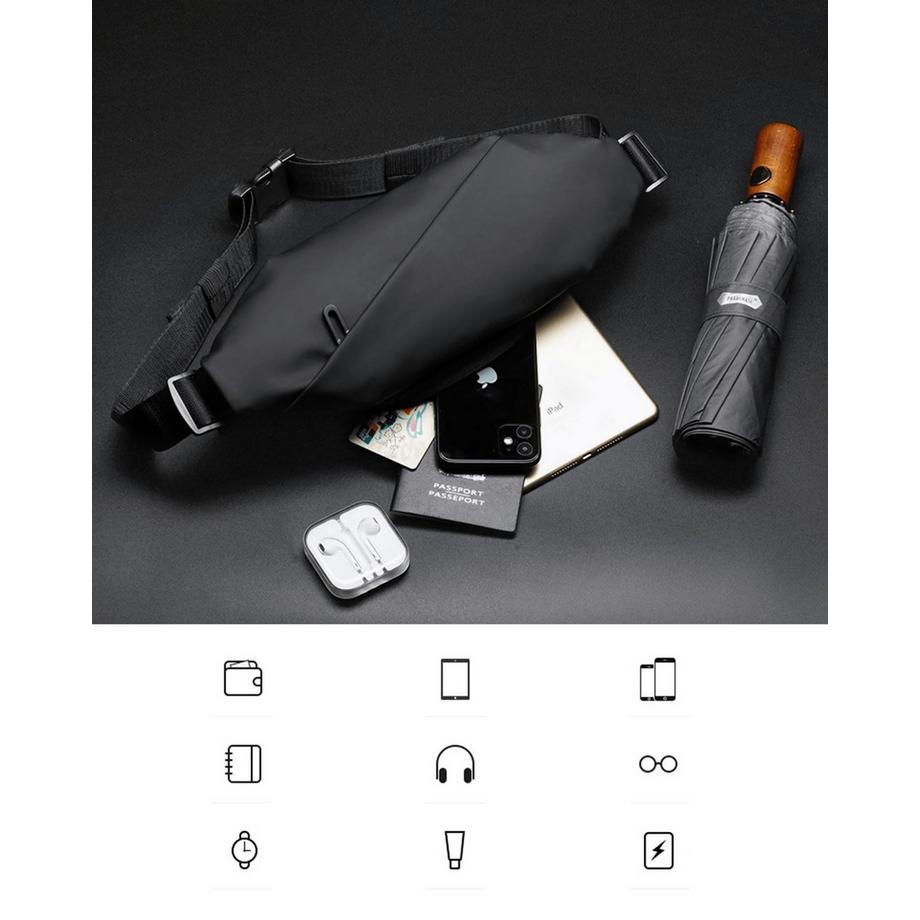 Only-bags.store Große wasserdichte PU Leder Gürteltasche  