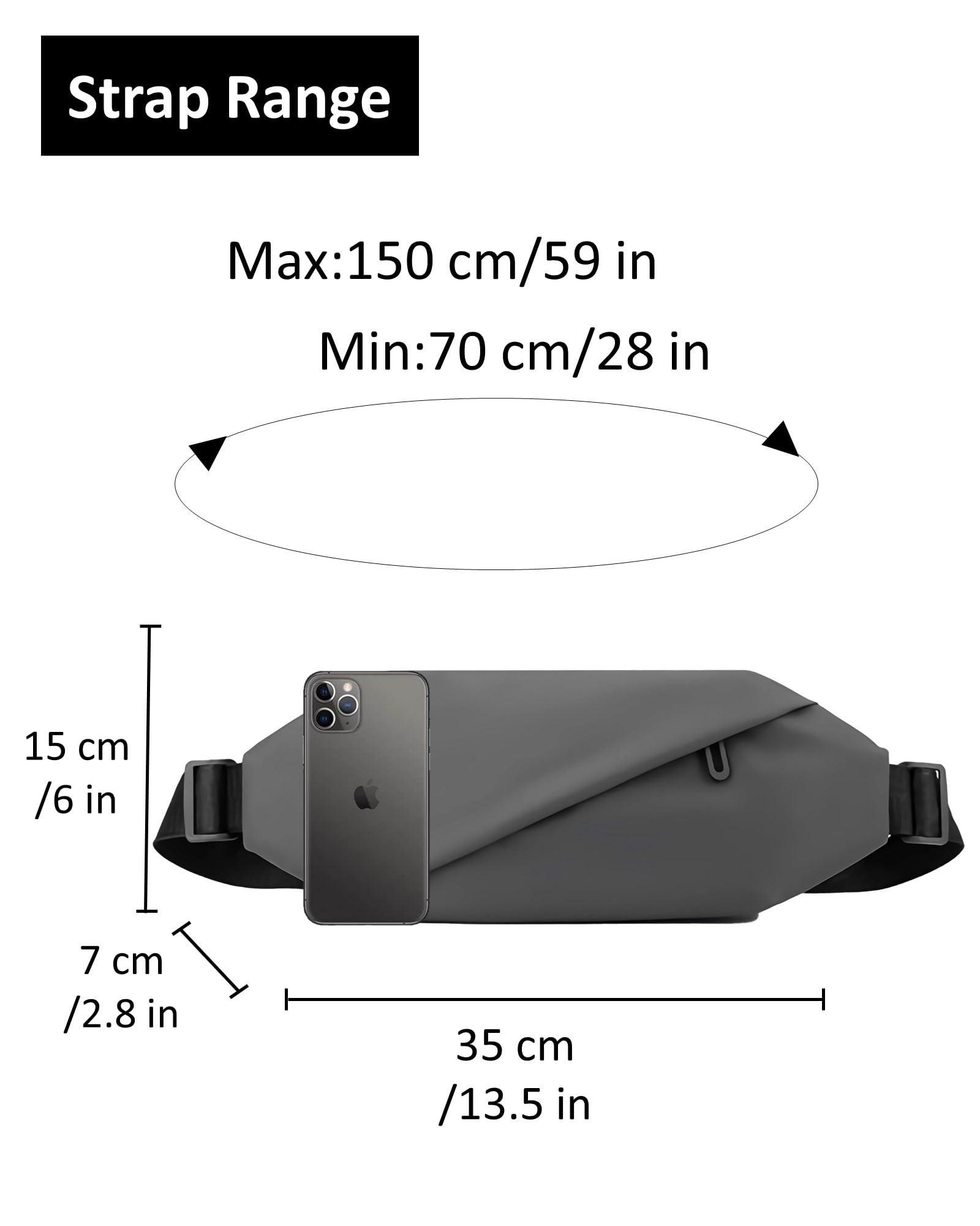 Only-bags.store Große wasserdichte PU Leder Gürteltasche  
